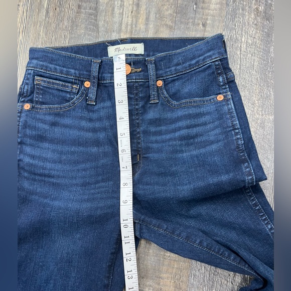 Madewell 10" High Rise Dark Wash Skinny Jeans Size 25 - Picture 10 of 12